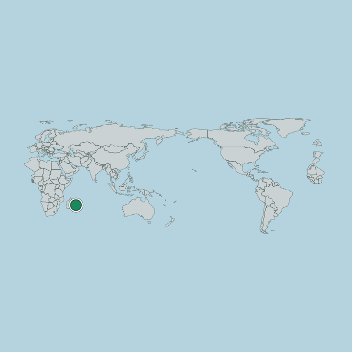 Map showing Réunion — Worldwide