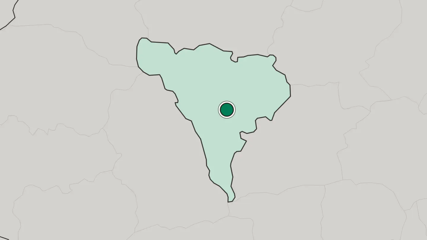 Map of Alba Iulia in Romania