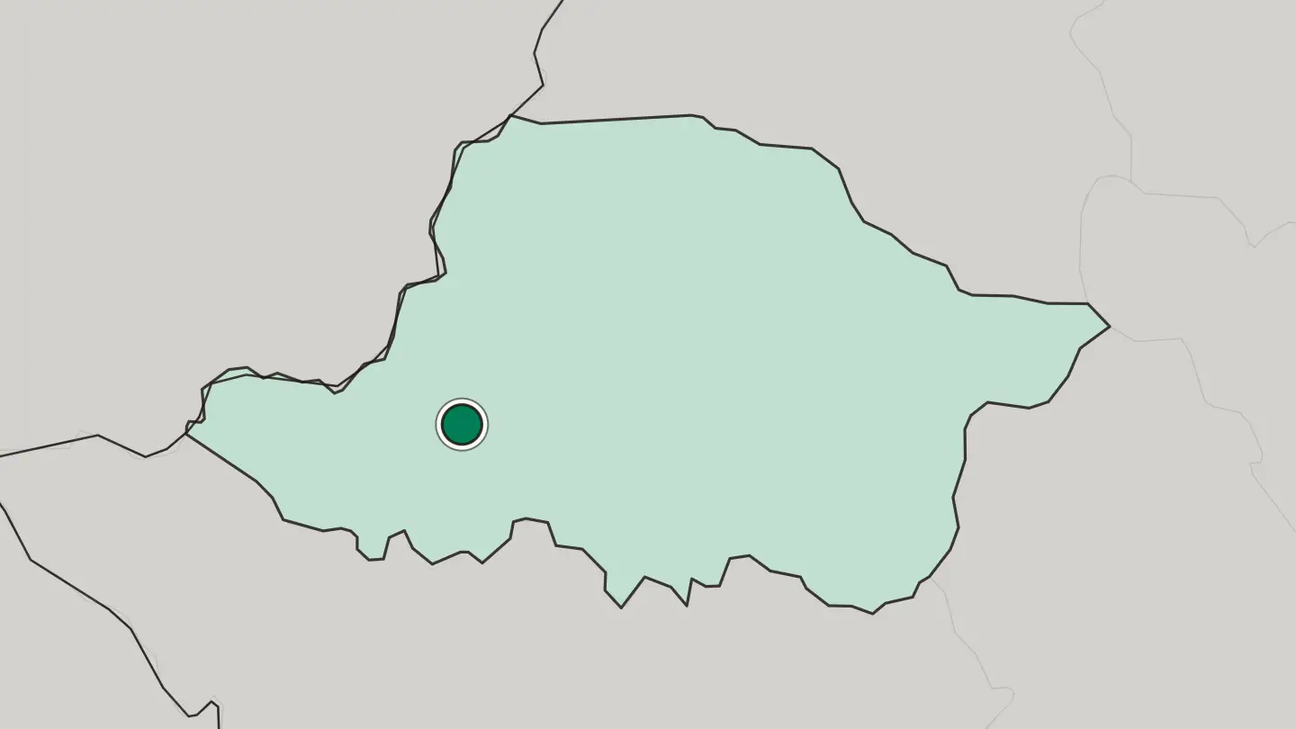 Map of Arad in Romania