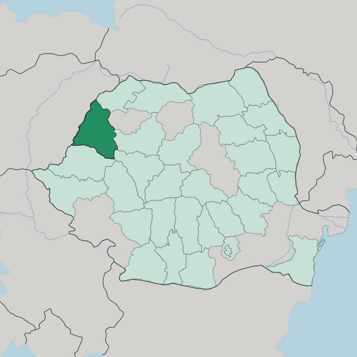 Map showing Bihor — In Romania