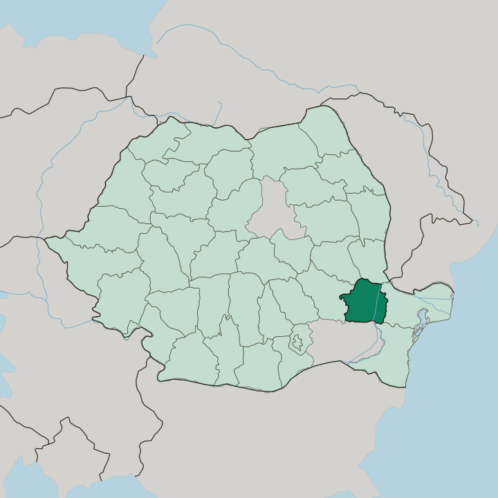 Map showing Brăila — In Romania