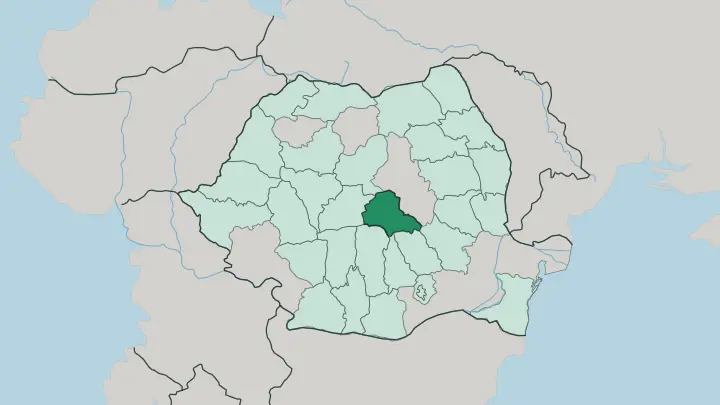 Map of Braşov in Romania