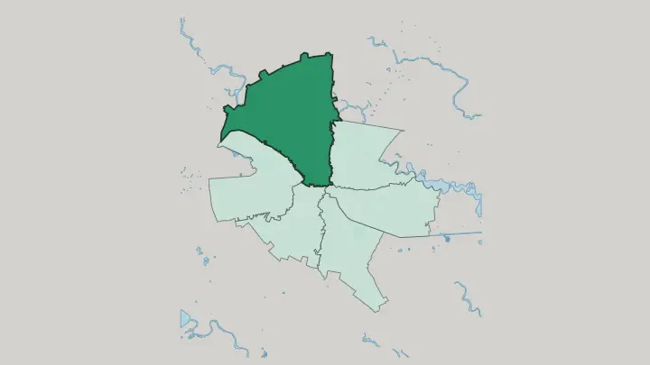 Map of Sector 1 in Bucharest