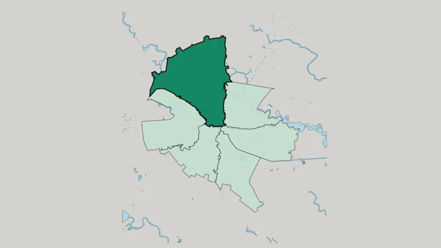 Map of Sector 1 in Bucharest