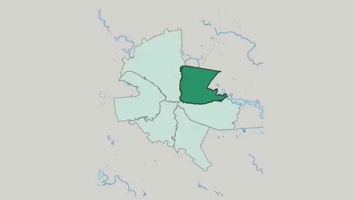 Map of Sector 2 in Bucharest
