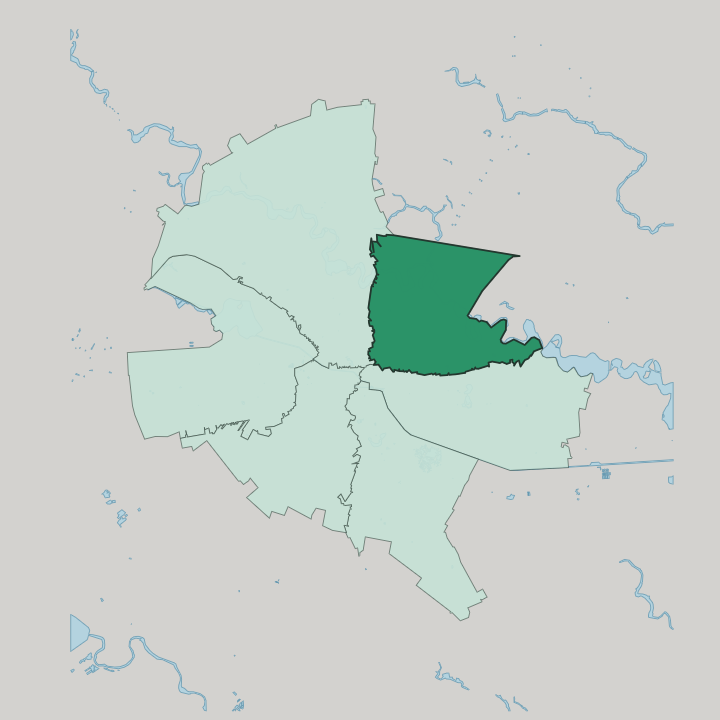 Map showing Sector 2 — In Bucharest