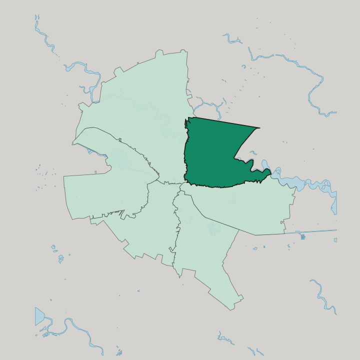 Map showing Sector 2 — In Bucharest