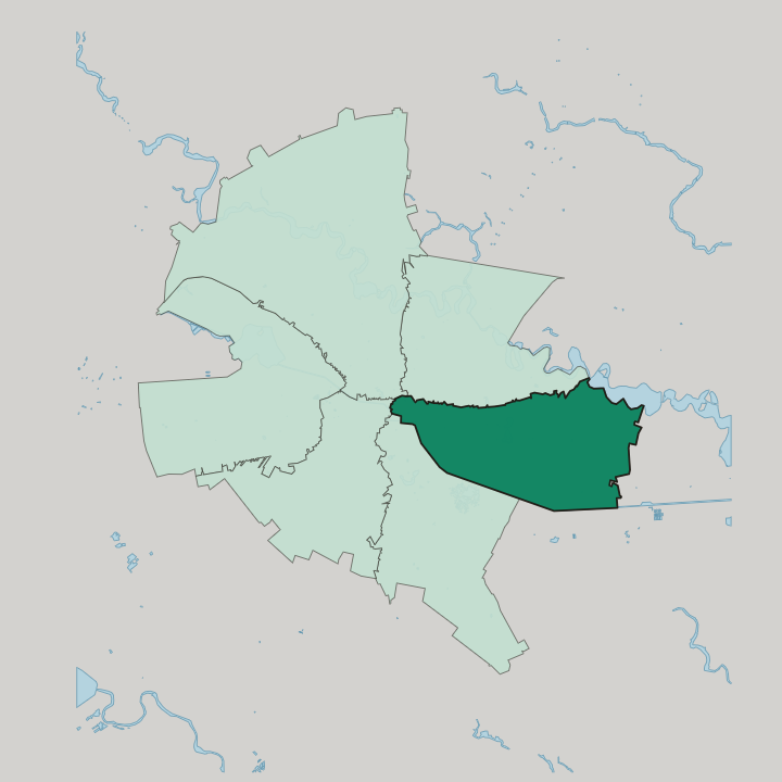 Map showing Sector 3 — In Bucharest