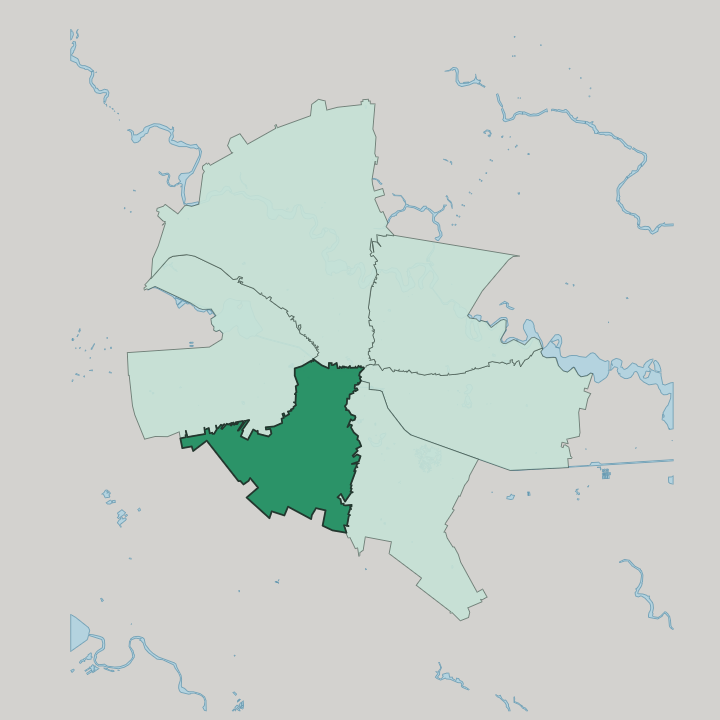 Map showing Sector 5 — In Bucharest