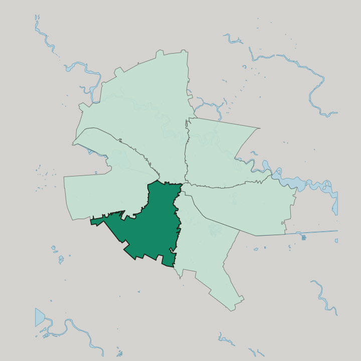 Map showing Sector 5 — In Bucharest