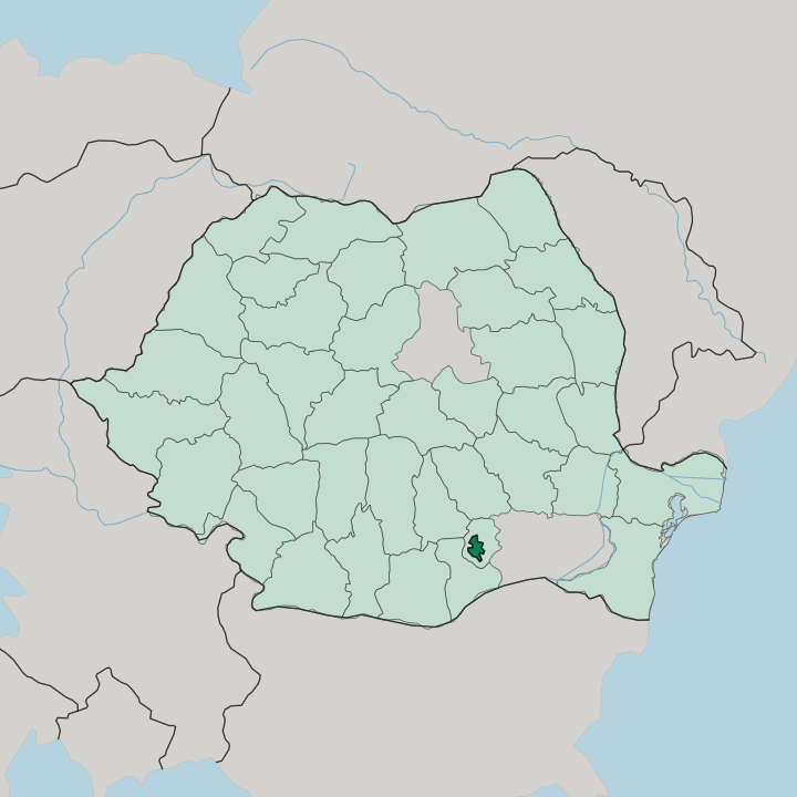 Map showing București — In Romania