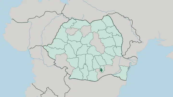 Map of București in Romania