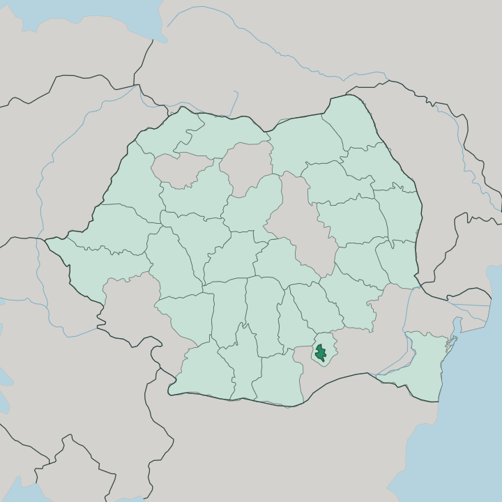 Map showing București — In Romania