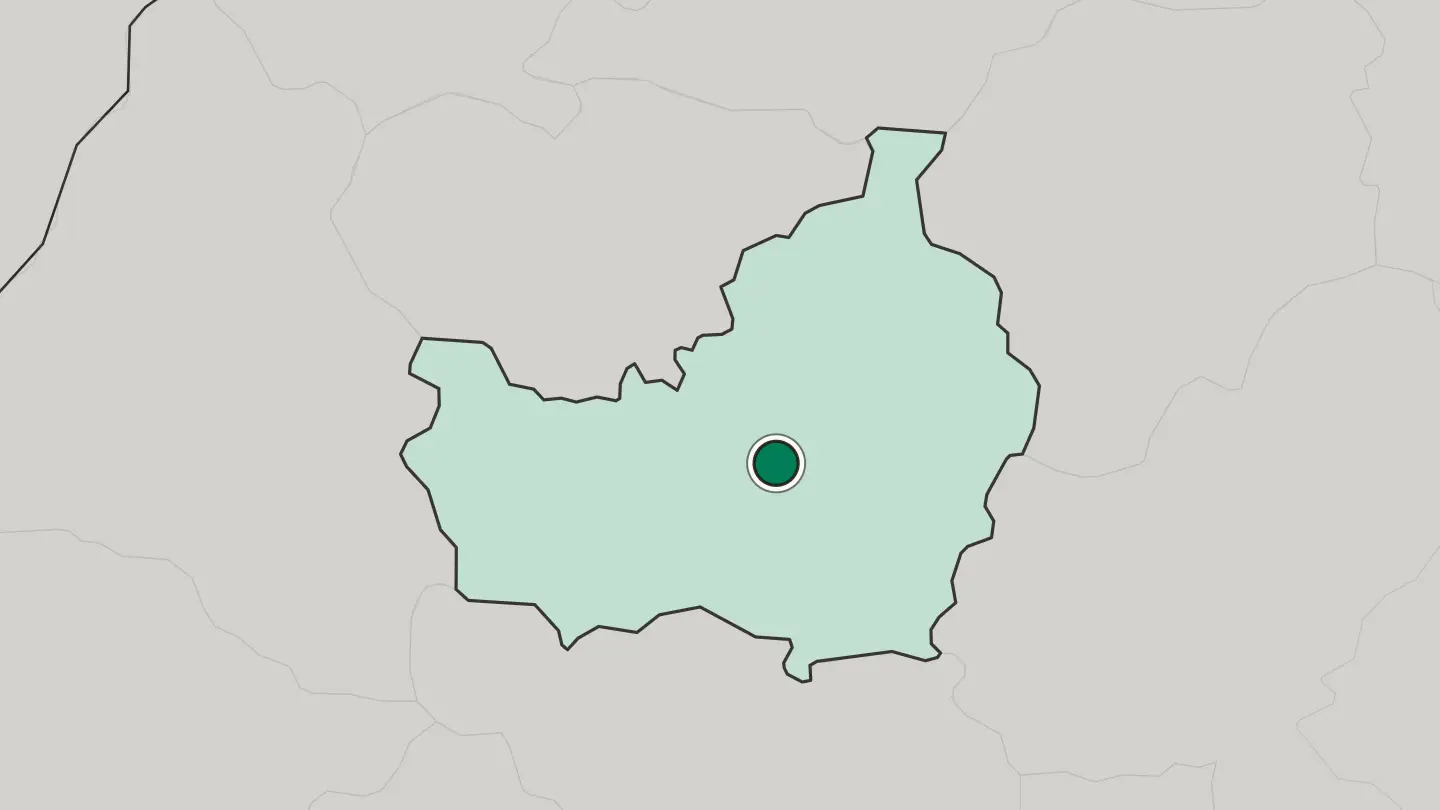 Map of Cluj-Napoca in Romania