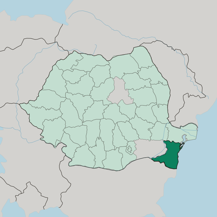 Map showing Constanța — In Romania