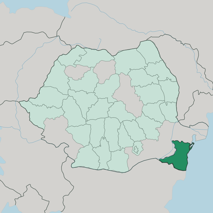 Map showing Constanța — In Romania