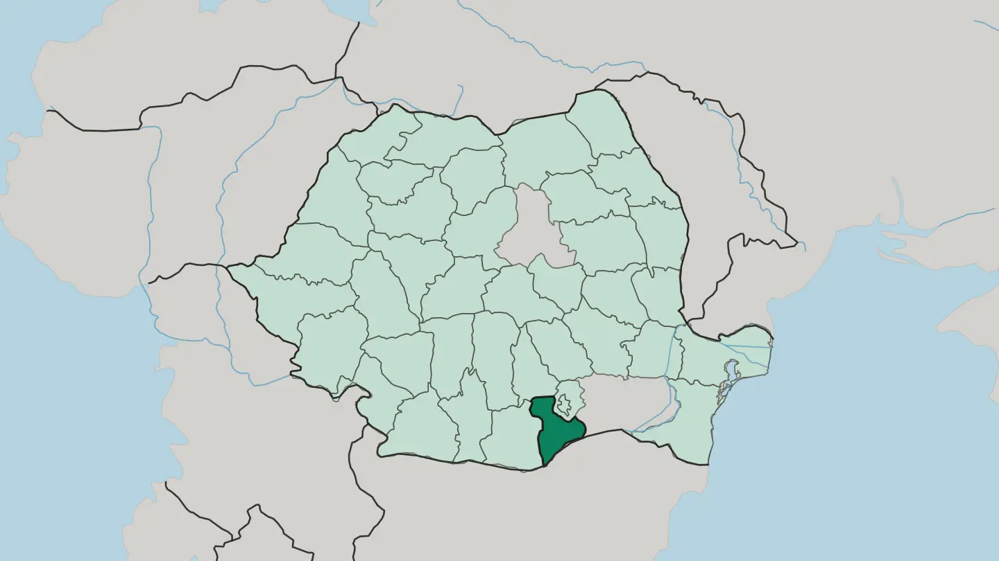 Map of Giurgiu in Romania