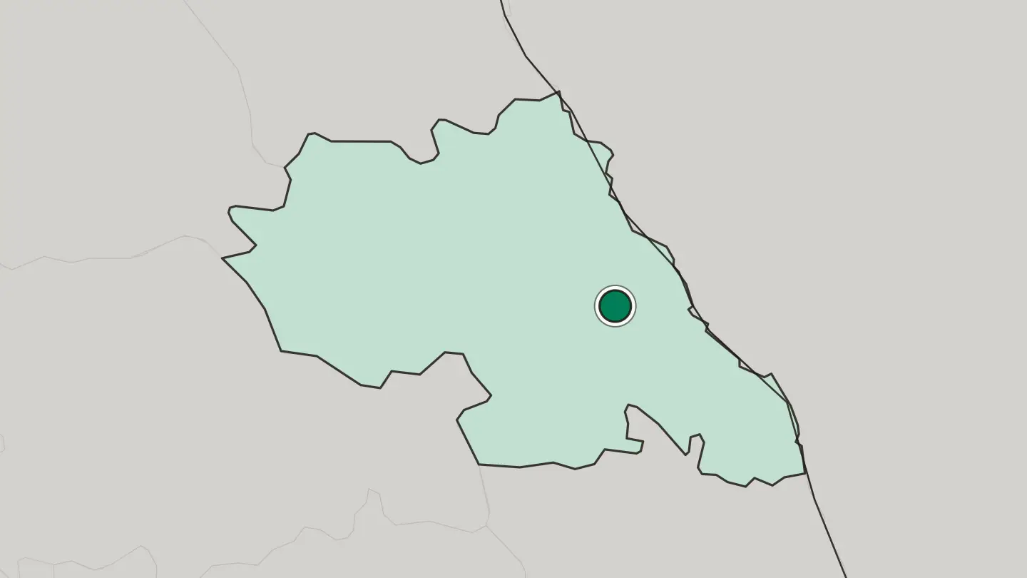 Map of Iaşi in Romania