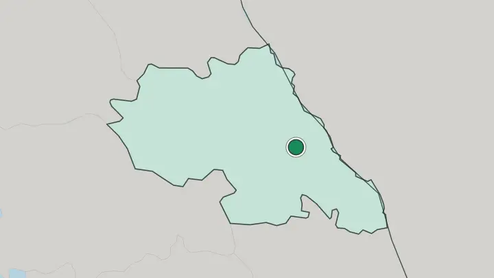 Map of Iaşi in Romania