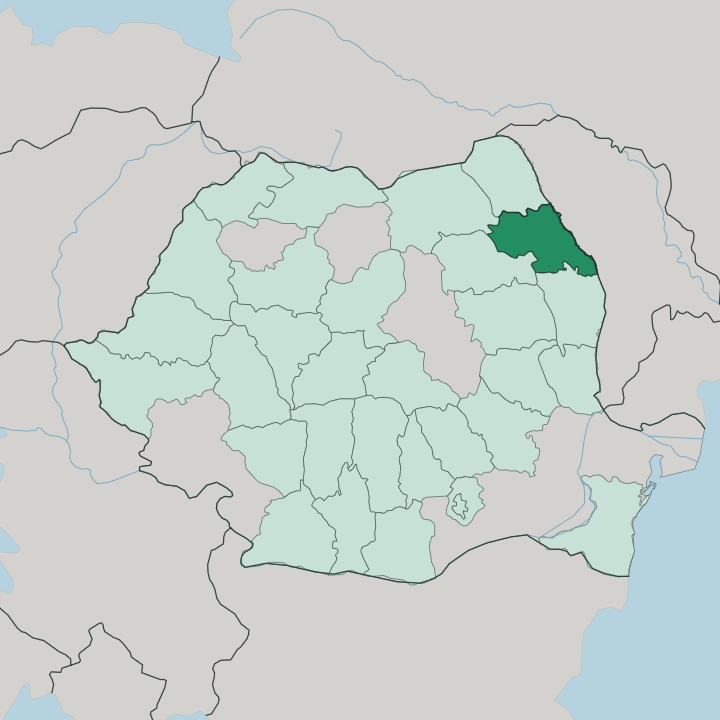 Map showing Iaşi — In Romania