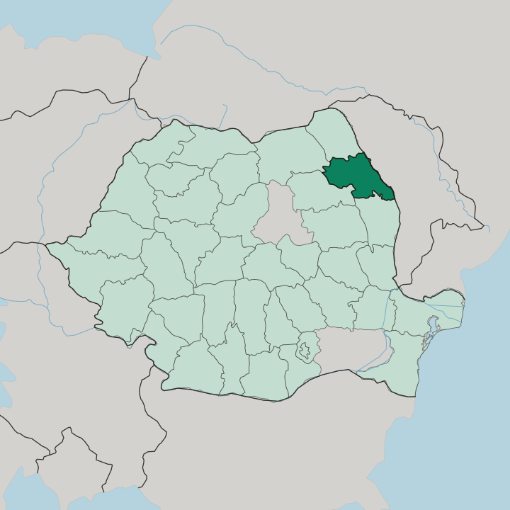 Map showing Iaşi — In Romania
