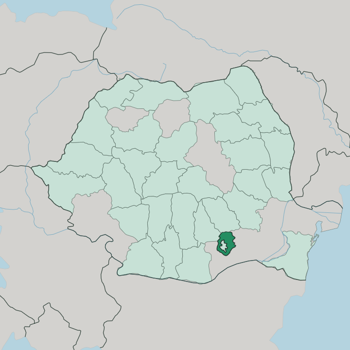 Map showing Ilfov — In Romania