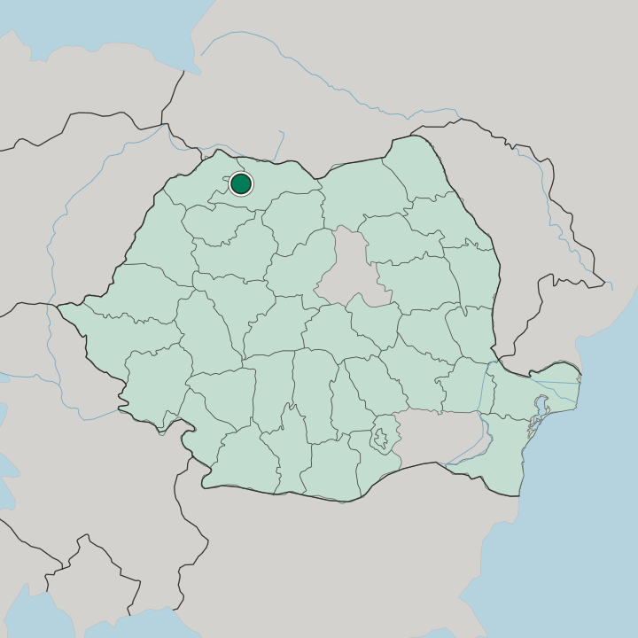Map showing Baia Mare — In Romania