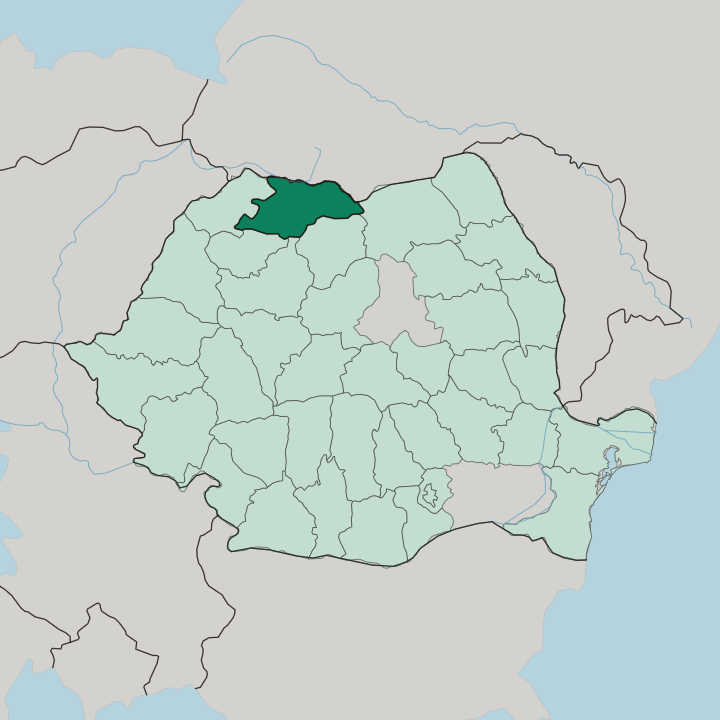 Map showing Maramureş — In Romania