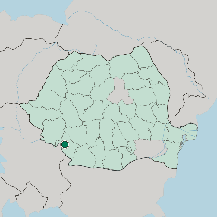 Map showing Drobeta-Turnu Severin — In Romania