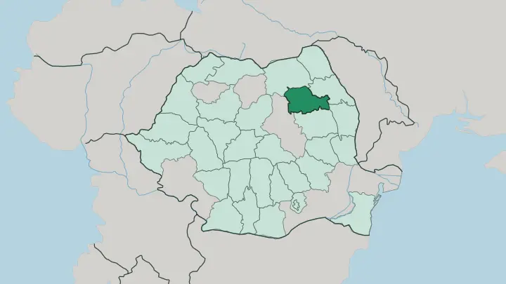Map of Neamţ in Romania