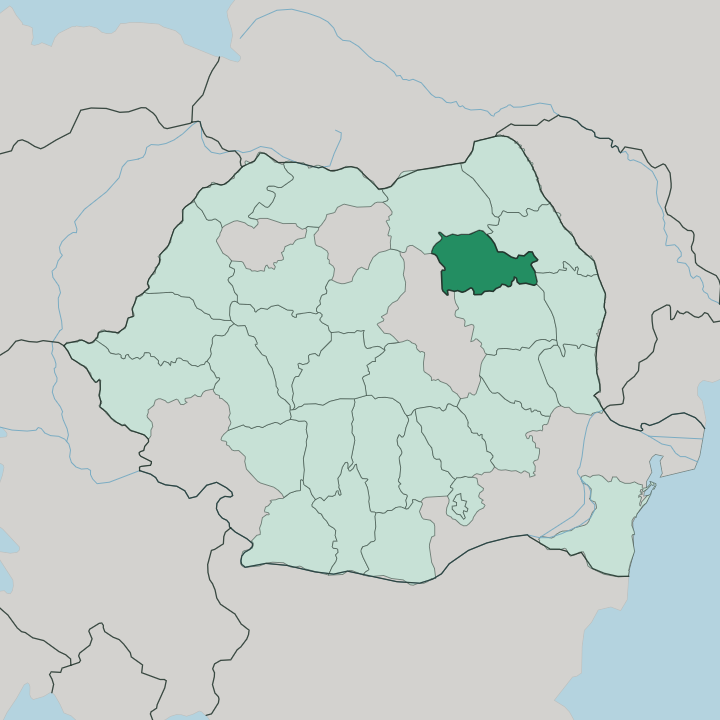 Map showing Neamţ — In Romania