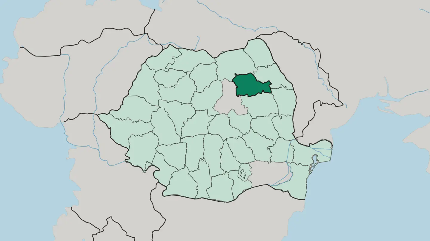 Map of Neamţ in Romania