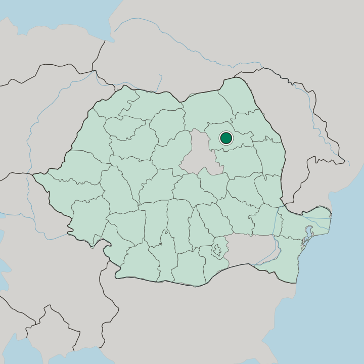 Map showing Piatra Neamţ — In Romania