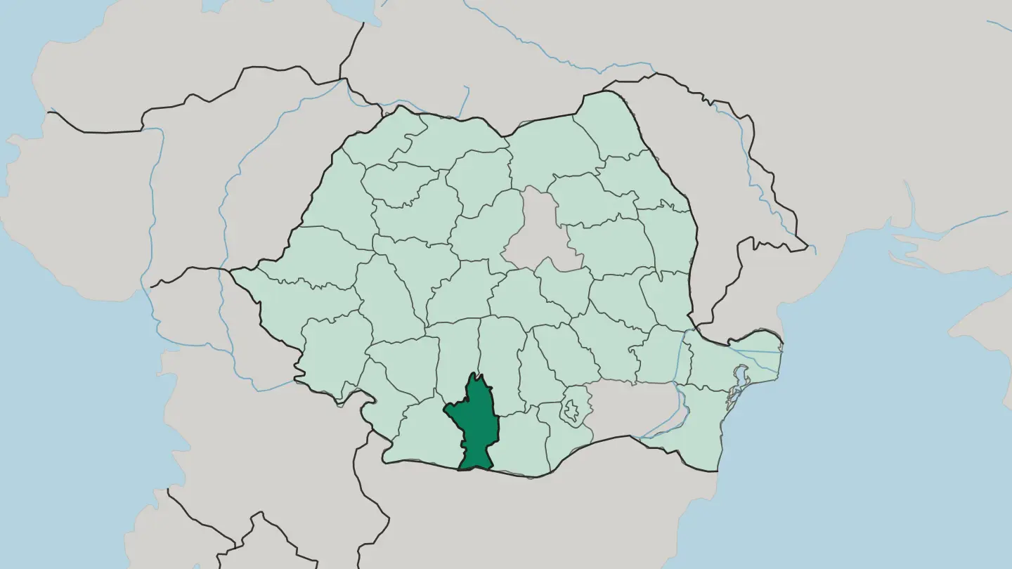 Map of Olt in Romania