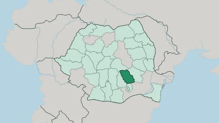 Map of Prahova in Romania
