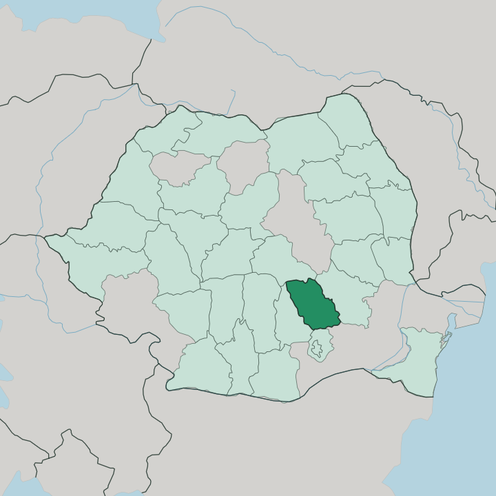 Map showing Prahova — In Romania