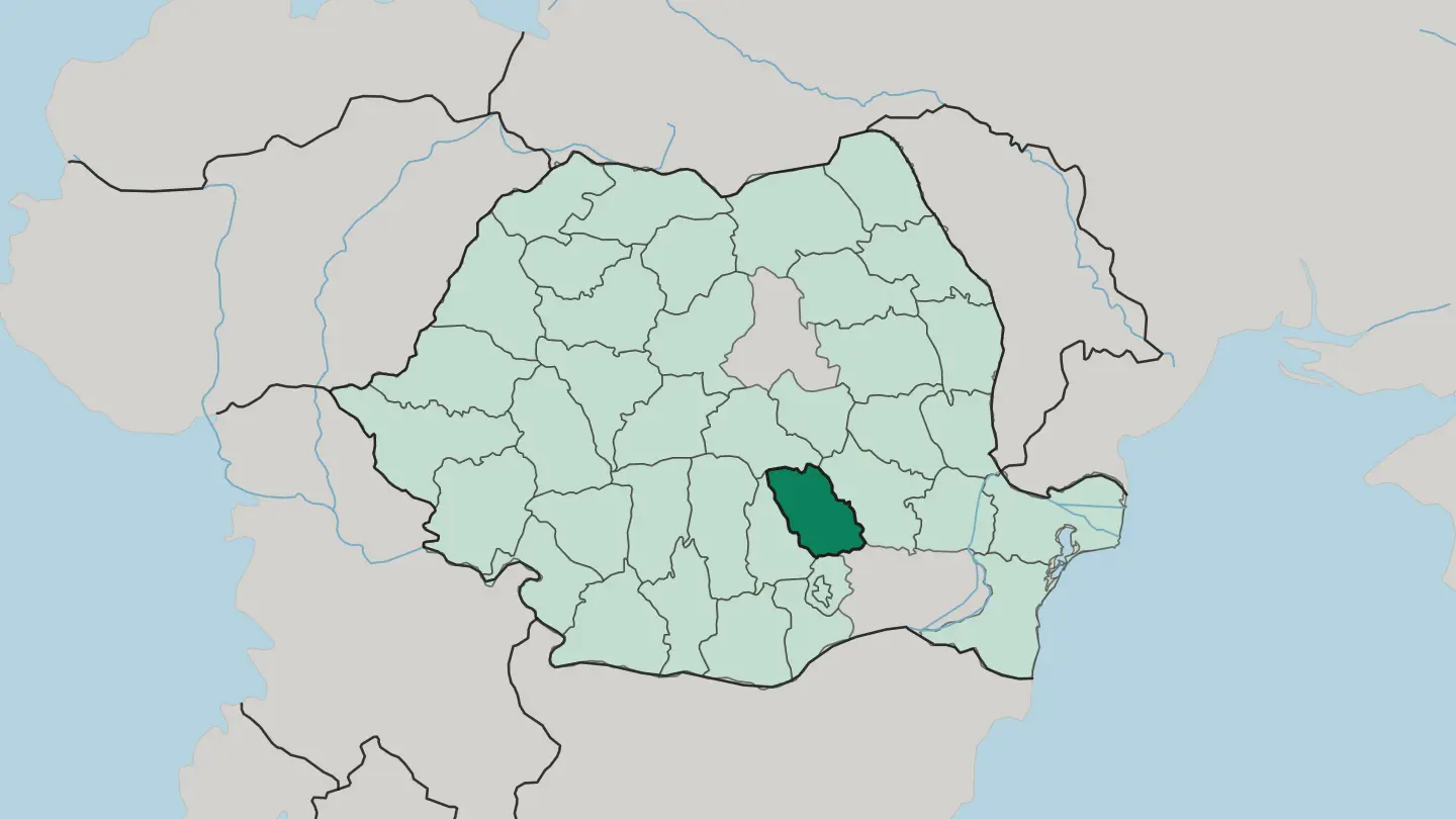 Map of Prahova in Romania