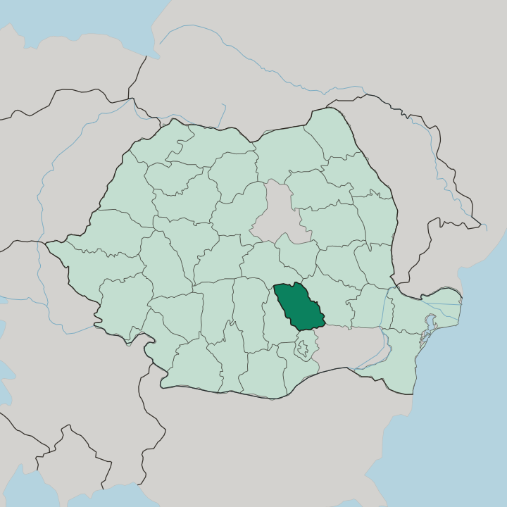 Map showing Prahova — In Romania