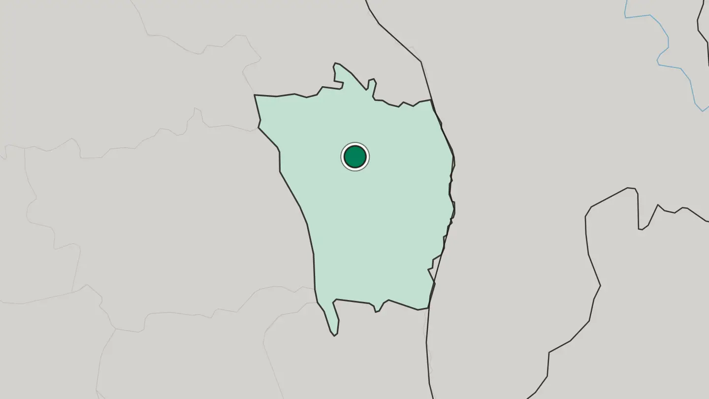 Map of Vaslui in Romania