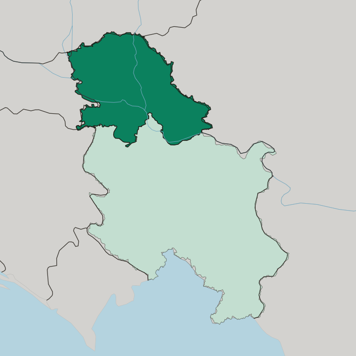 Map showing Autonomna Pokrajina Vojvodina — In Serbia