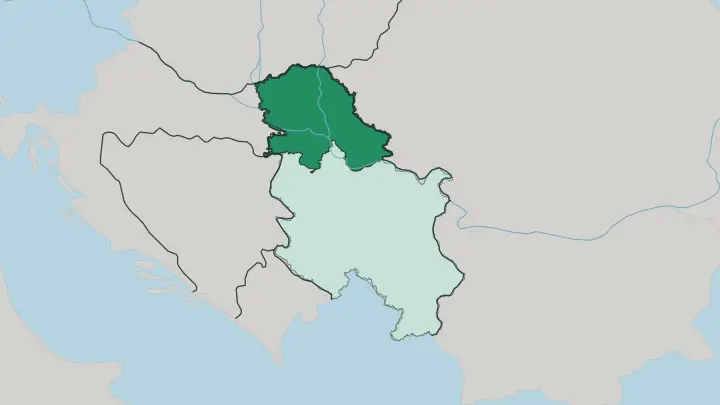 Map of Autonomna Pokrajina Vojvodina in Serbia