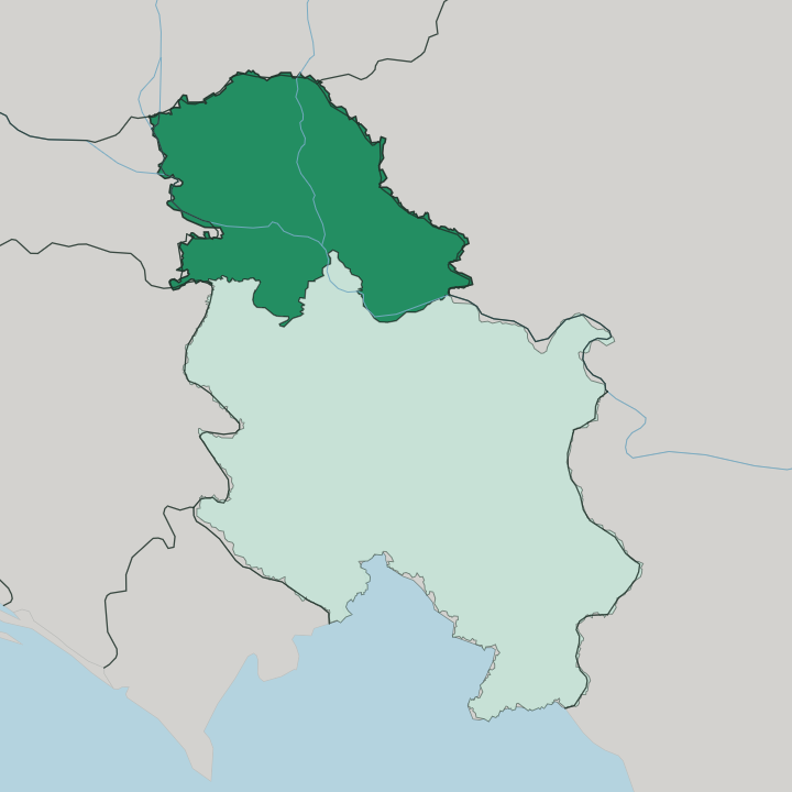 Map showing Autonomna Pokrajina Vojvodina — In Serbia