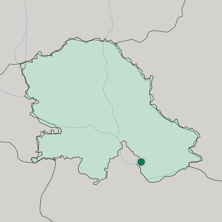 Map showing Pančevo — In Autonomna Pokrajina Vojvodina