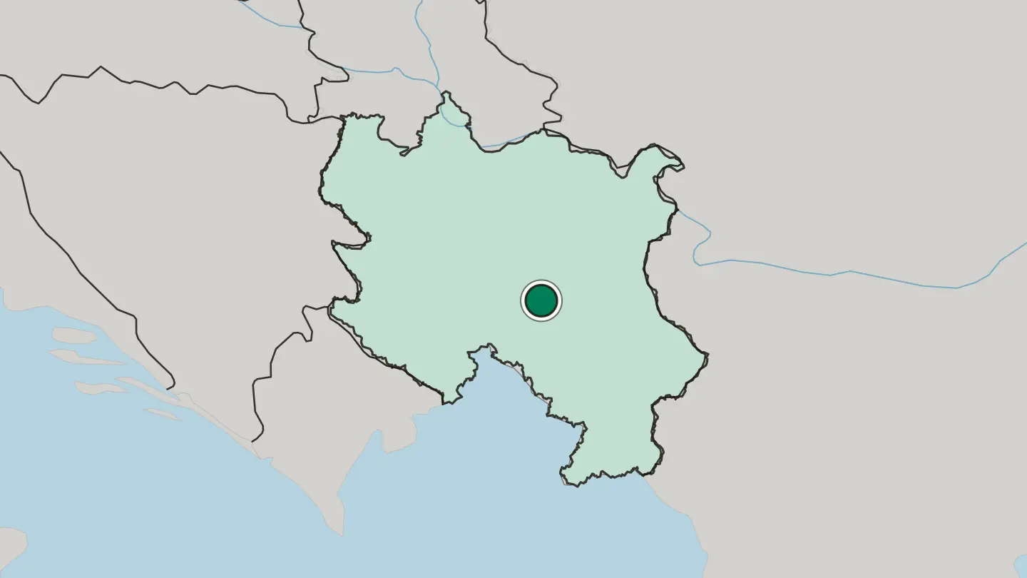 Map of Kruševac in Serbia