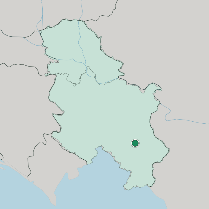 Map showing Niš — In Serbia