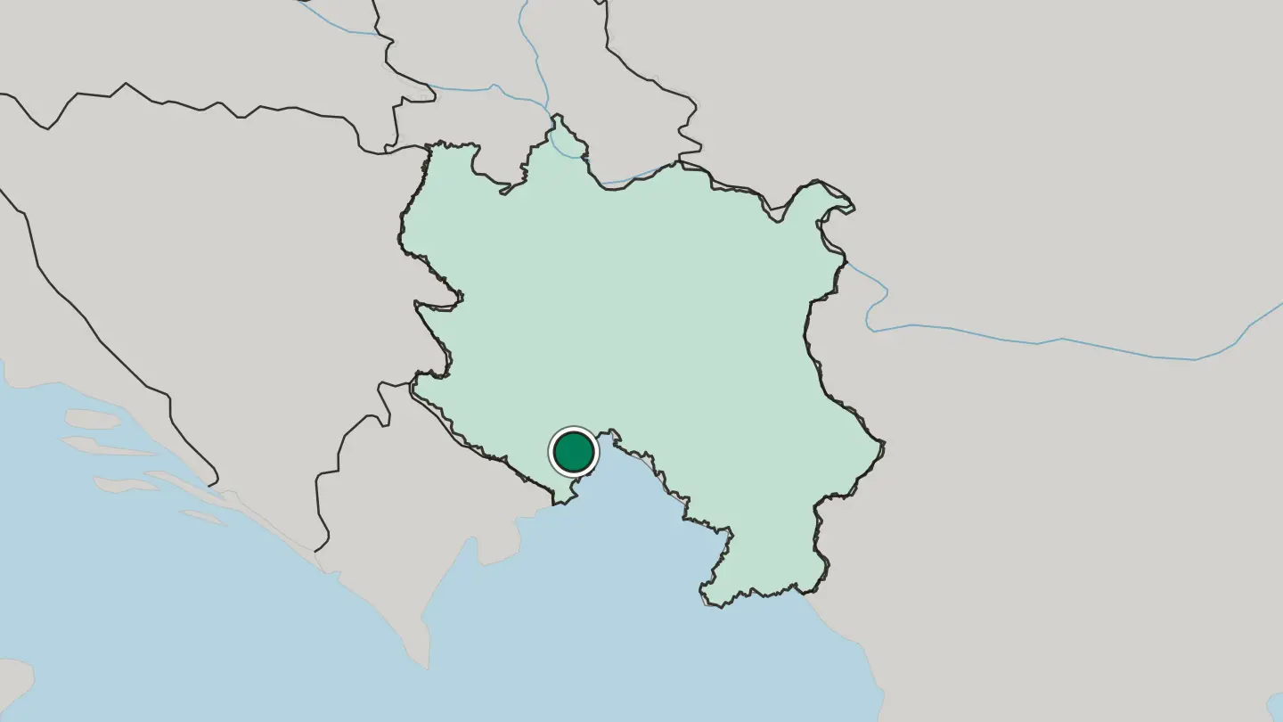 Map of Novi Pazar in Serbia