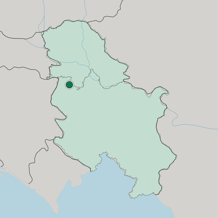 Map showing Šabac — In Serbia