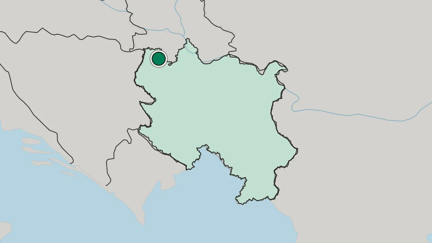 Map of Šabac in Serbia