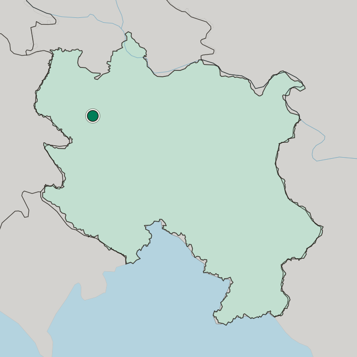 Map showing Valjevo — In Central Serbia