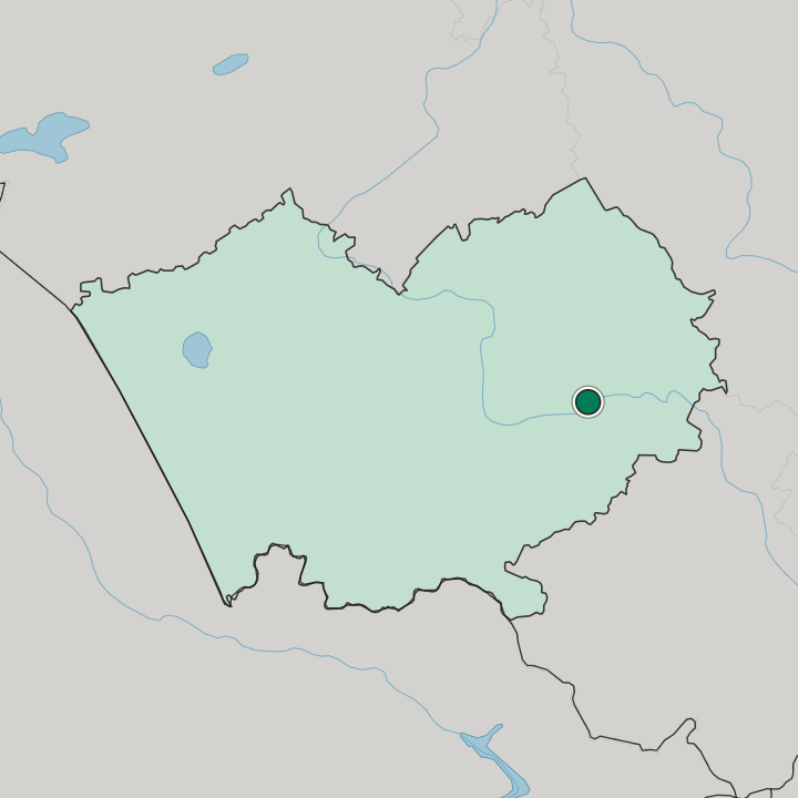 Map showing Biysk — In Altayskiy Kray